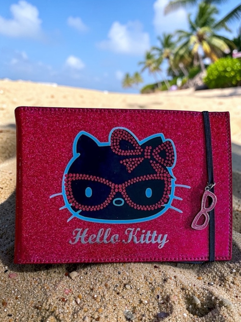 Hello Kitty Glitter Photo Album Scrapbook Red Sanrio Bow 2010 Sparkle Rare